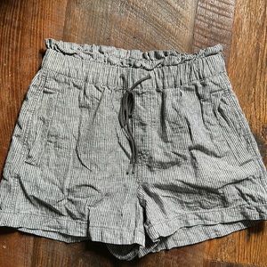 LOFT striped linen shorts
